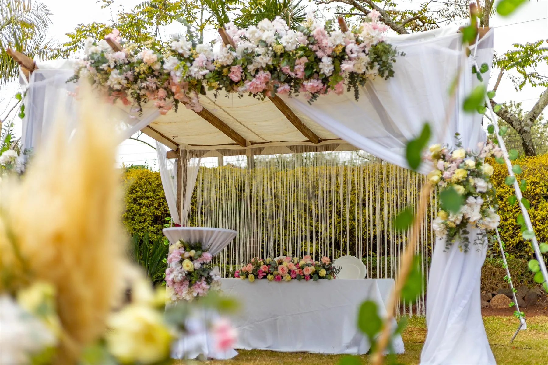 Wedding decor setup